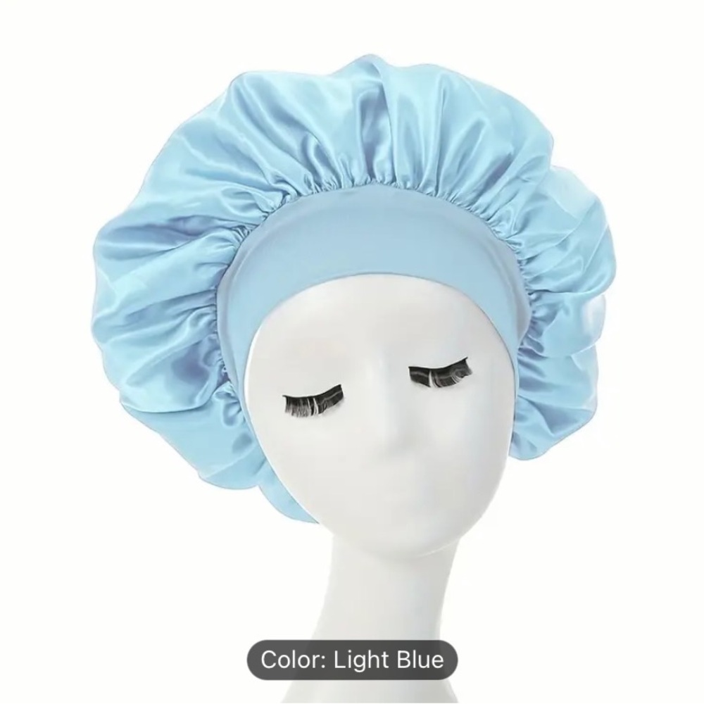 Light Blue Satin Sleep Cap